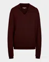 Vince Wool And Cashmere Cardigan In Black Rose