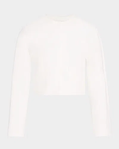 Vince Italian Cotton Collarless Jacket In Optic White