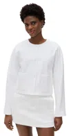 Vince Collarless Jacket Optic White In Optic White