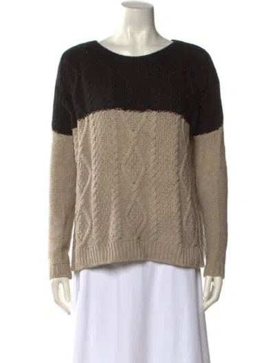 Pre-owned Vince Colorblock Pattern Bateau Neckline Sweater