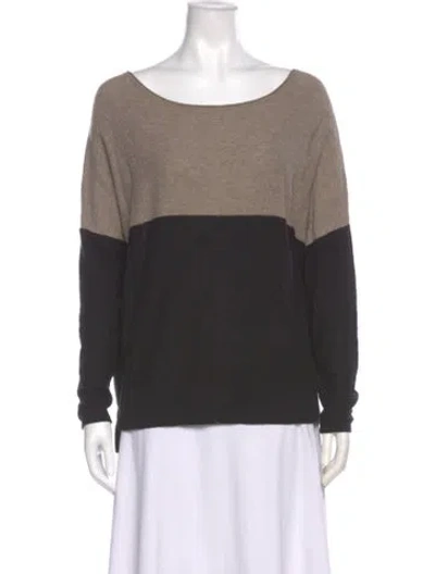 Pre-owned Vince Colorblock Pattern Bateau Neckline Sweater