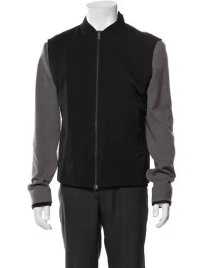Pre-owned Vince Colorblock Pattern Bomber Jacket In Multi