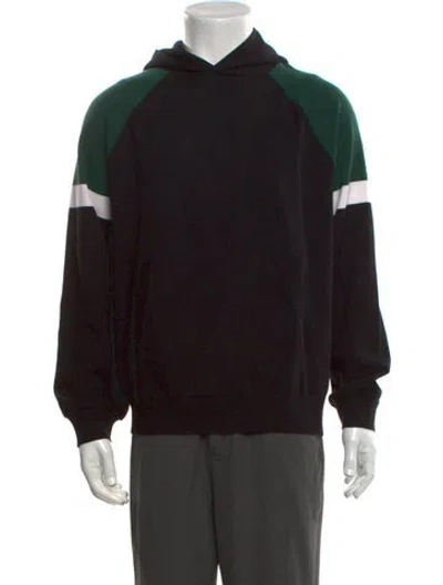 Pre-owned Vince Colorblock Pattern Crew Neck Hoodie In Black