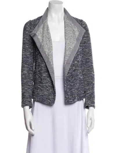 Pre-owned Vince Colorblock Pattern Evening Jacket In Blue