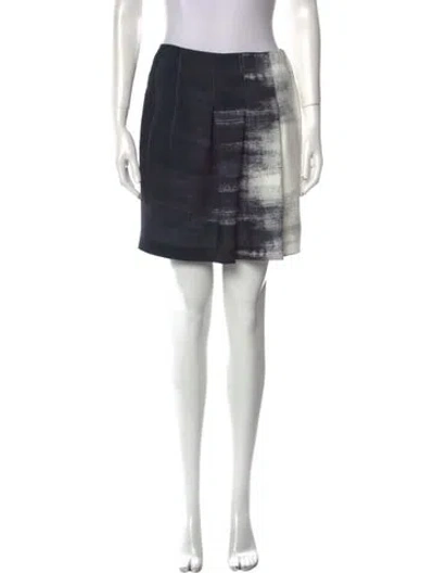 Pre-owned Vince Colorblock Pattern Mini Skirt In Black
