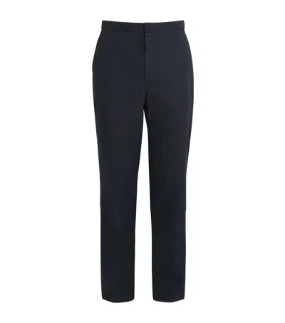 Vince Concealed-drawstring Trousers In Navy