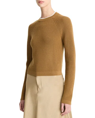 VINCE VINCE CONTRAST COLOR CASHMERE-BLEND PULLOVER