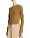 Vince Contrast Color Cashmere-blend Pullover In Amber Nut