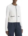 Vince Contrast Tipped Snap Front Cardigan