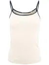 Vince Tipped Pima Cotton Camisole In White