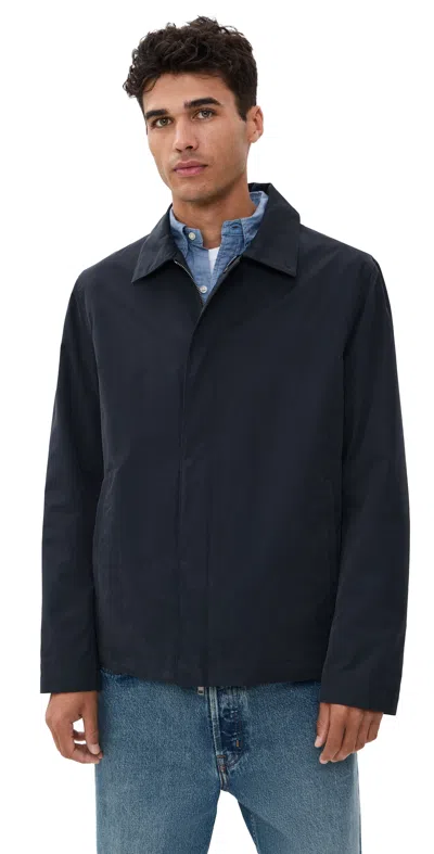 Vince Convertible Collar Jacket Coastal In Blue