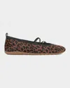 Vince Coralie Leopard-print Calf Hair Ballet Flats In Animal Print