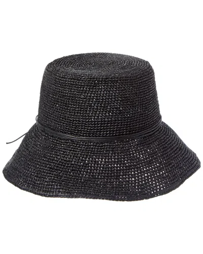 Vince Corded Raffia Bucket Hat In Black
