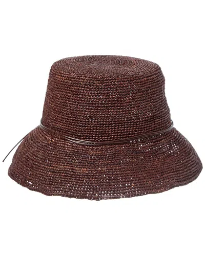 Vince Corded Straw Hat In Brown