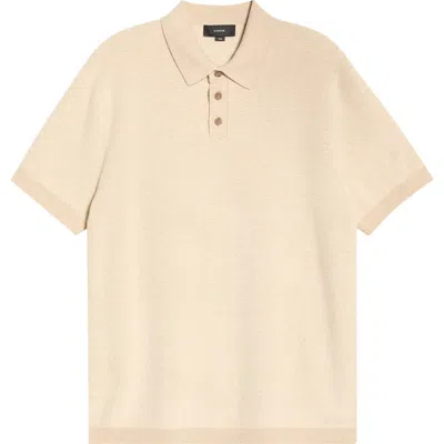 Vince Cotton & Cashmere Polo In Neutral