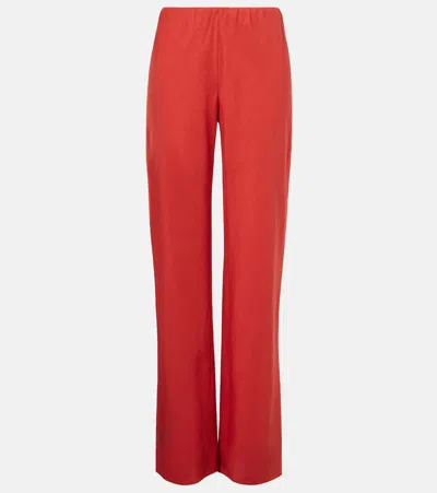 Vince Cotton And Linen-blend Wide-leg Pants