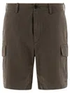 Vince Garment Dye Twill Cargo Short In Brown