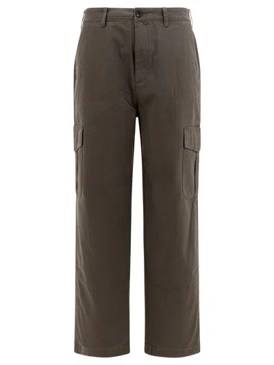 Vince Cotton And Linen Cargo Trousers Green In Brown