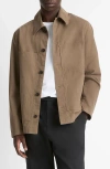 Vince Cotton & Linen Chore Jacket In Shroom
