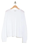 Vince Cotton & Linen Sweatshirt In Optic White