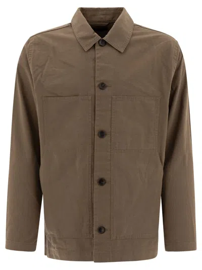 VINCE VINCE COTTON AND LINEN UTILITY JACKET