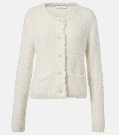Vince Cotton-blend Cardigan In White
