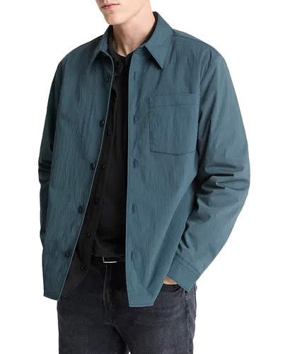 VINCE COTTON BLEND INSULATED SHIRT JACKET