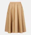 Vince Cotton-blend Midi Skirt