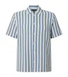 Vince Cotton-blend Open-knit Shirt In White