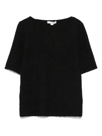 Vince Cotton-blend T-shirt In Black
