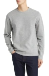 Vince Cotton Blend Waffle Knit Top In Gray