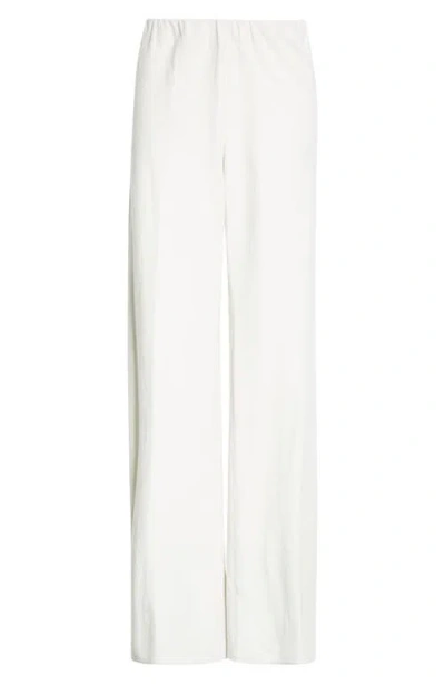 Vince Cotton Blend Wide Leg Pants In Salt Glass