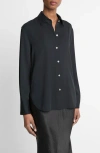 Vince Cotton Button-up Shirt In Black