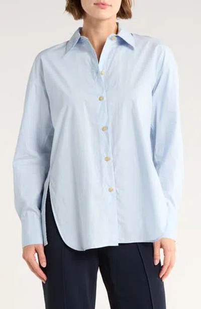 Vince Cotton Button-up Shirt In Blue
