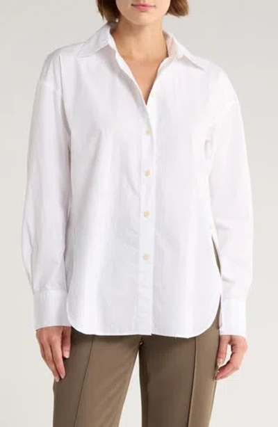 Vince Cotton Button-up Shirt In White