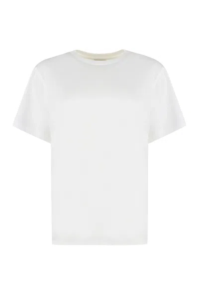 Vince Cotton Crew-neck T-shirt In White