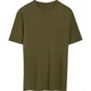 Vince Cotton Crewneck T-shirt In Green