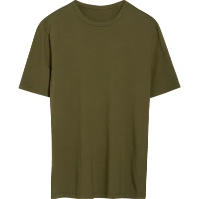 Vince Cotton Crewneck T-shirt In Green