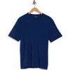 Vince Cotton Crewneck T-shirt In Blue