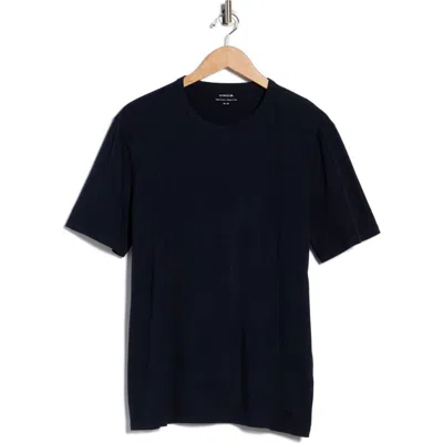 Vince Cotton Crewneck T-shirt In Blue
