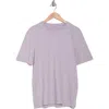 Vince Cotton Crewneck T-shirt In Washed Pale Lavender