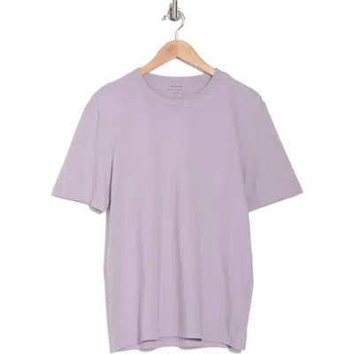 Vince Cotton Crewneck T-shirt In Washed Pale Lavender