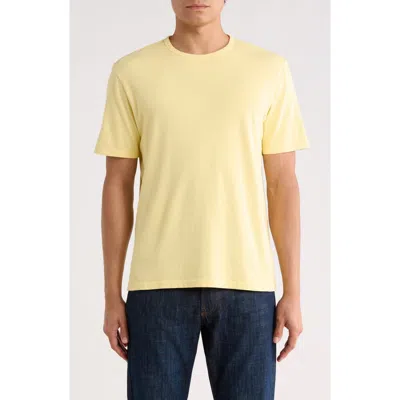 Vince Cotton Crewneck T-shirt In Yellow