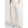 Vince Mid Rise Cotton Drawstring Pants In White
