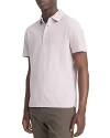 Vince Regular Fit Garment Dyed Cotton Polo In Pink