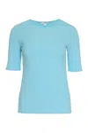Vince Ribbed Stretch-cotton T-shirt