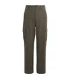 Vince Cotton And Linen Cargo Trousers In Green