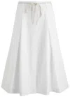 Vince Canvas Tape Cotton Skirt In Optic White In White