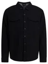 Vince Button Shirt Jacket In Black