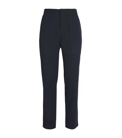 Vince Cotton Owen Straight Trousers In Blue